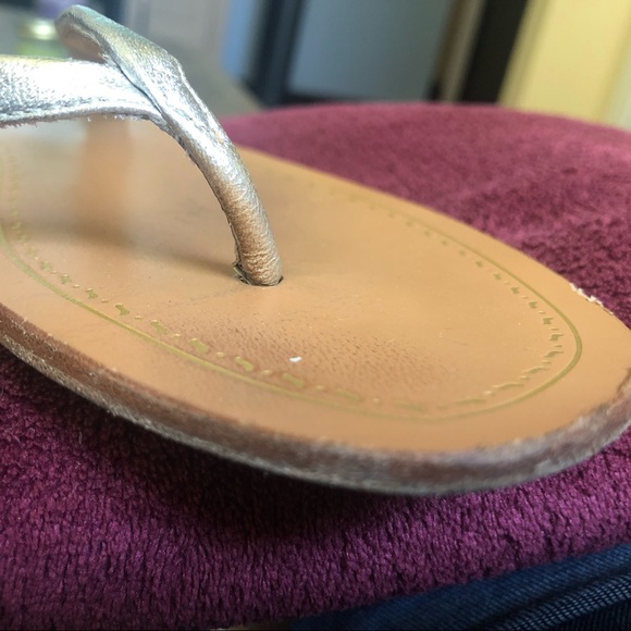 PRADA SILVER THONG SANDAL FLIP FLOP | Authentic | - Picture 6 of 7
